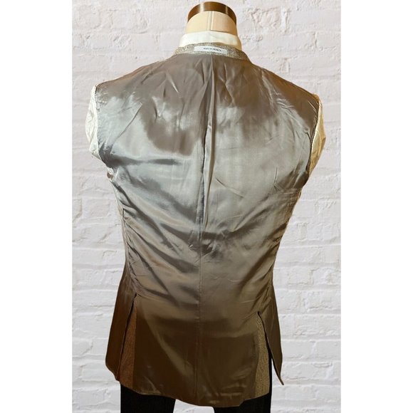 YSL YVES SAINT LAURENT 44R Gray Ivory Glenn Plaid Blazer Sport Coat Jacket - Picture 7 of 16